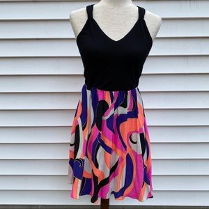 ALICE & TRIXIE DRESS MINI BLACK FITTED MULTI SLEEVELESS Size M